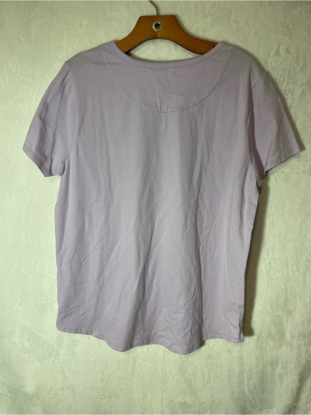 Vera Bradley Lavender Tee with Blue-Green Plaid Pocket - Picture 2 of 5
